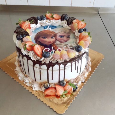 Detská narodeninová torta Anna a Elza