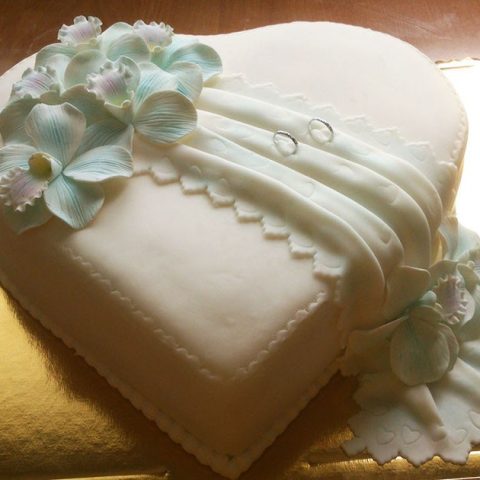 Svadobná torta srdce